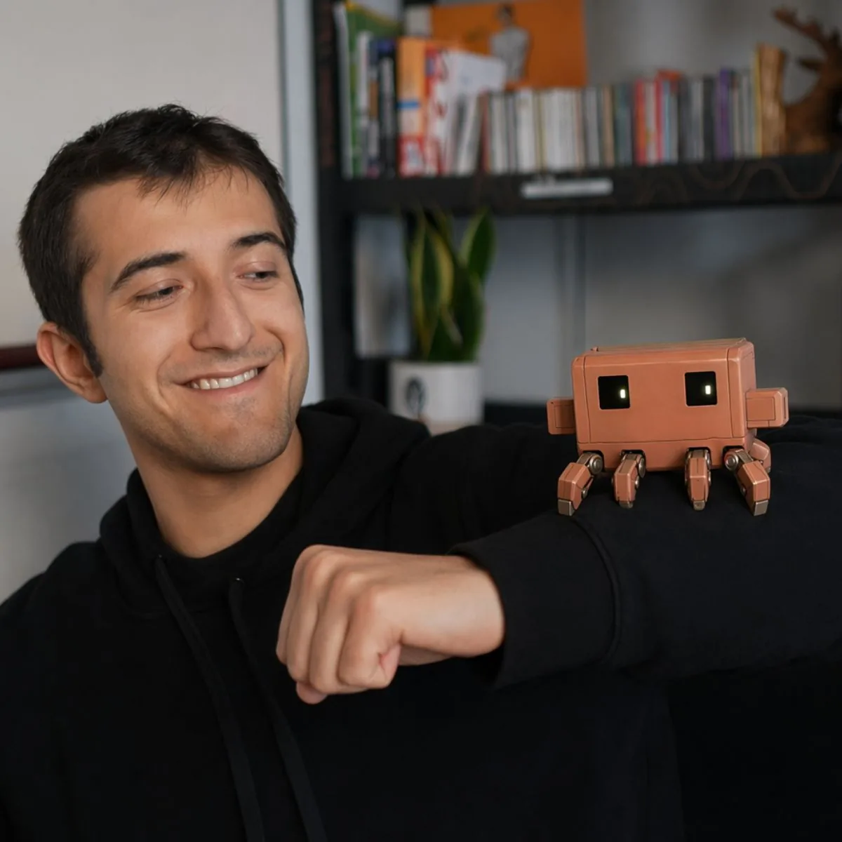 Matt with robot