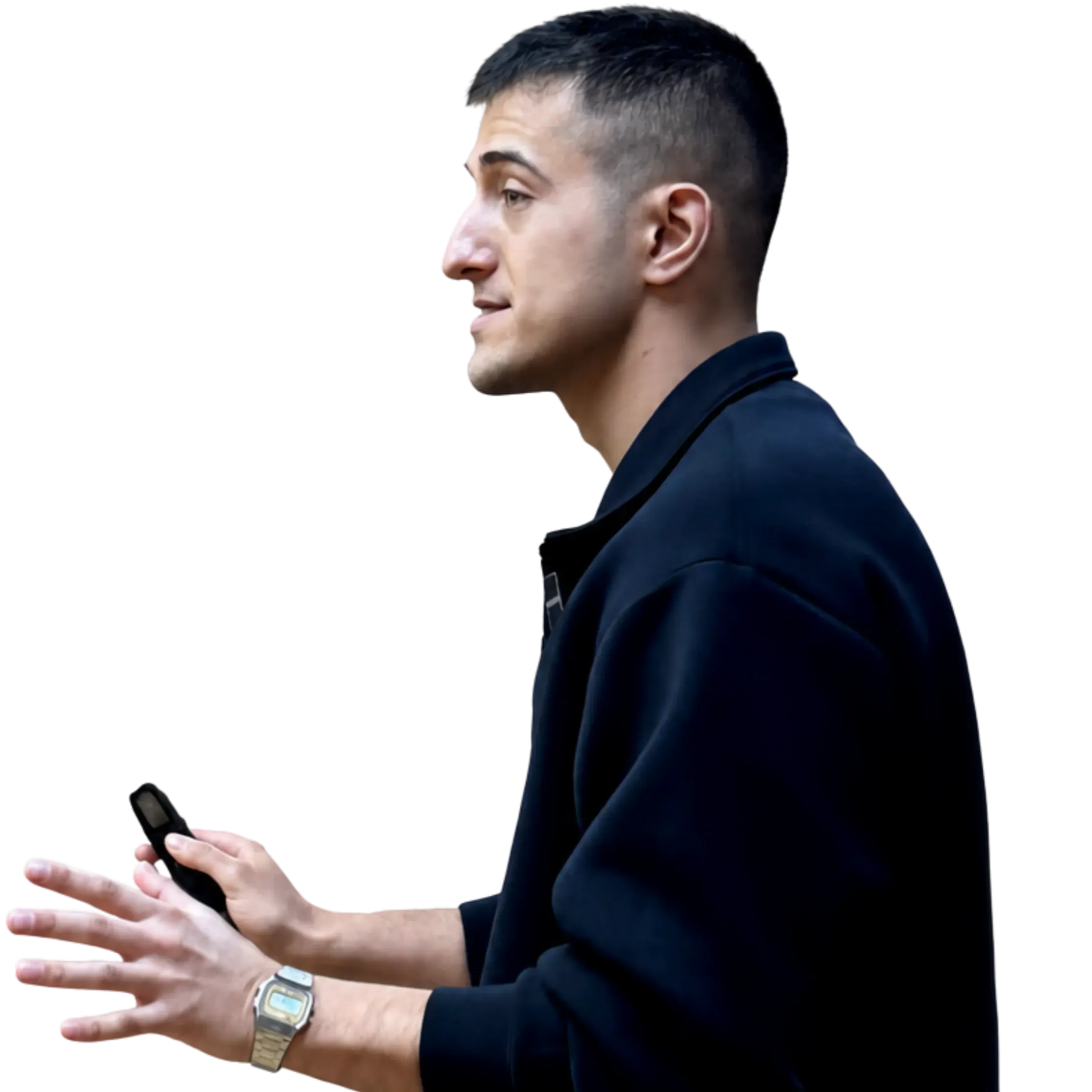 Matt Feroz presenting